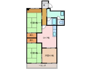 南日永駅 徒歩9分 3階の物件間取画像